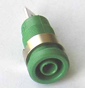 BC4SV : Douille chassis banane securit 4mm verte